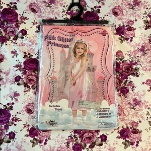 Pink Glitter Princess Costume for Kids